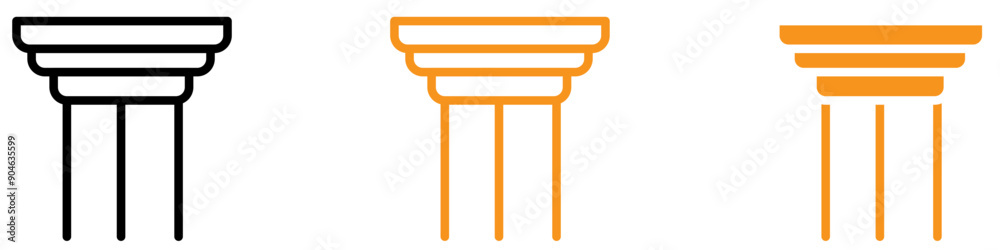 Aufkleber Architectural Pillar Column Icon for Construction and Design Graphics Essential for Representing Structural Columns and Architecture