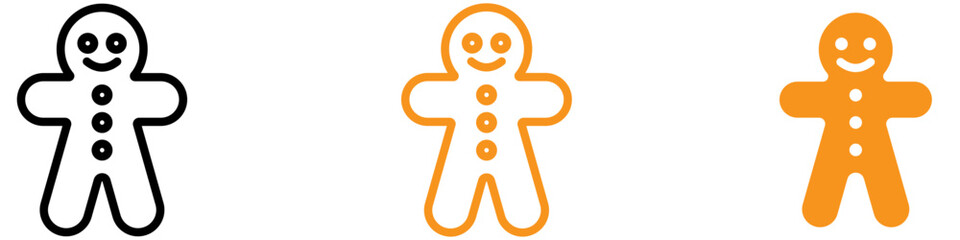 Fun Man Cookie Icon for Bakery and Dessert Graphics Perfect for Representing Man-Shaped Cookies and Baked Goods