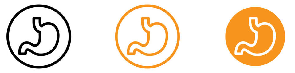 Obraz premium Digestive Stomach Icon for Health and Medical Graphics Ideal for Representing Stomach Anatomy and Digestive Health