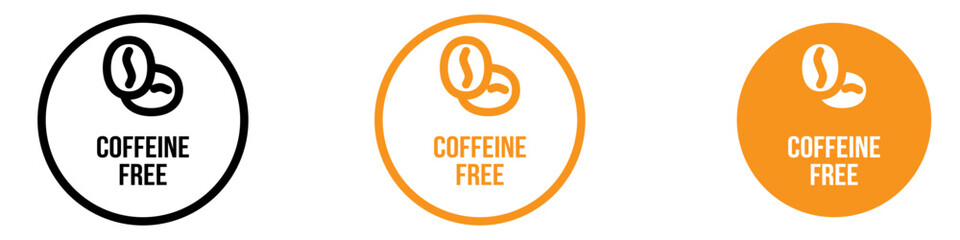Caffeine-Free Icon Representing Health-Conscious Beverage Options, Decaffeinated Coffee and Tea, and Energy Drinks without Caffeine for Wellness Brands