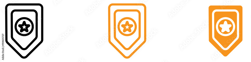 Poster distinguished military rank icon for armed forces and hierarchy graphics essential for representing 