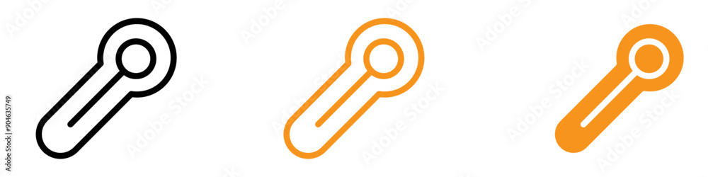 Aufkleber temperature measuring thermometer icon for health and science graphics perfect for representing temp