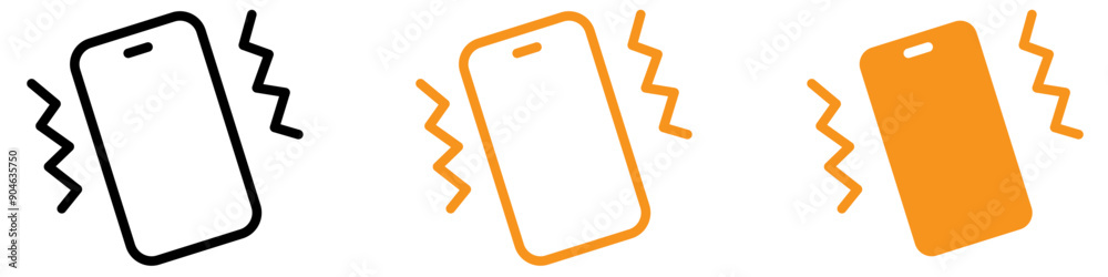 Poster Alert Mobile Phone Vibrating Icon for Communication and Notifications Graphics Ideal for Representing Incoming Calls and Mobile Alerts
