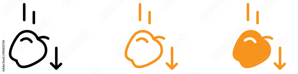 Aufkleber scientific gravity icon for physics and space exploration graphics essential for representing gravit