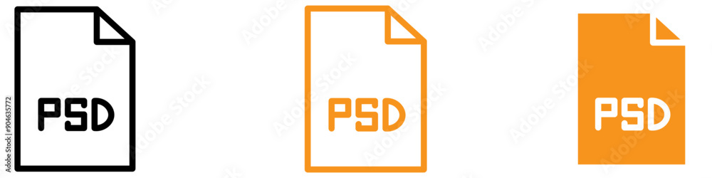 Aufkleber Editable PSD File Format Icon for Design and Graphic Arts Graphics Ideal for Representing PSD Files and Editable Design Formats