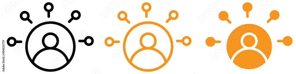 Aufkleber Industrious Productive Man Icon for Business and Workforce Graphics Ideal for Representing Efficiency and Productivity in the Workplace