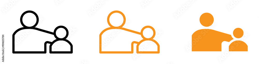 Aufkleber protective guardian icon for security and caregiver graphics ideal for representing guardianship and