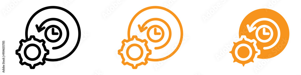 Poster Efficient Time Management Icon for Productivity and Scheduling Graphics Essential for Representing Time Management and Efficiency