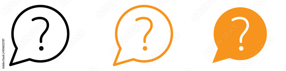 Aufkleber Inquiry Question Mark Icon for Help and Information Graphics Perfect for Representing Questions and Inquiries