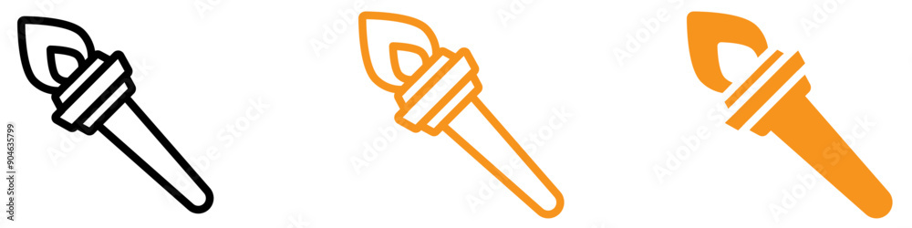 Aufkleber Illuminating Torch Flame Icon for Fire and Light Graphics Ideal for Representing Torches and Flames in Outdoor Settings