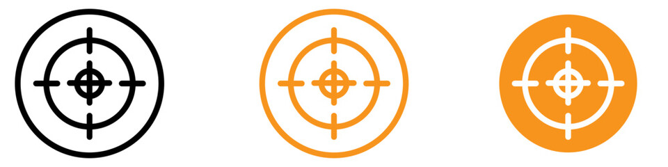 Fototapeta premium Focused Target Aim Focus Icon for Precision and Accuracy Graphics Ideal for Representing Aiming and Focused Efforts