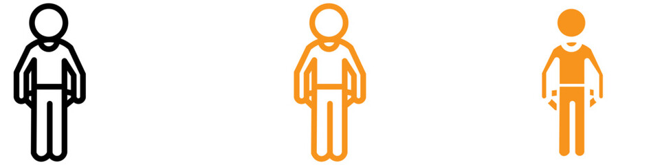 Financial Poor Person with Empty Pockets Icon for Economy and Poverty Graphics Ideal for Representing Poverty and Financial Hardship