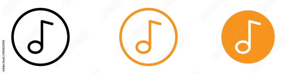 Poster melodic music icon for sound and audio graphics perfect for representing music tracks and melodies i