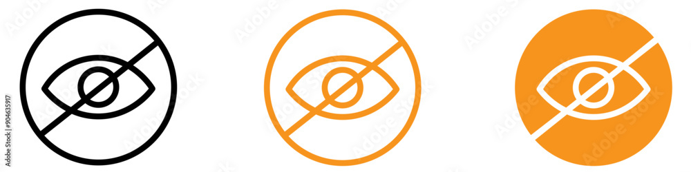 Poster Discreet Hide Icon for Privacy and Security Graphics Ideal for Representing Privacy Features and Hidden Elements