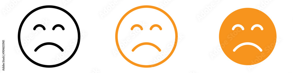 Poster emotional regret expression icon for communication and emoticons graphics perfect for representing r