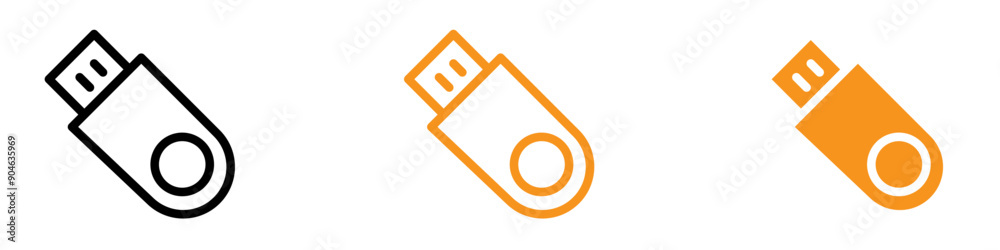 Poster handy usb stick icon for data storage and technology graphics perfect for representing usb flash dri