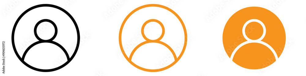 Aufkleber Personal User Icon for Profiles and Identification Graphics Ideal for Representing User Profiles and Personal Identification