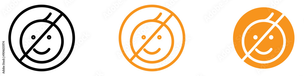 Poster Age Restriction No Kid Allowed Icon for Adult-Only Areas and Events Graphics Ideal for Representing Child-Free Zones and Age Restrictions