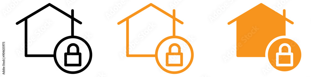 Aufkleber secure home security icon for safety and surveillance graphics essential for representing home secur