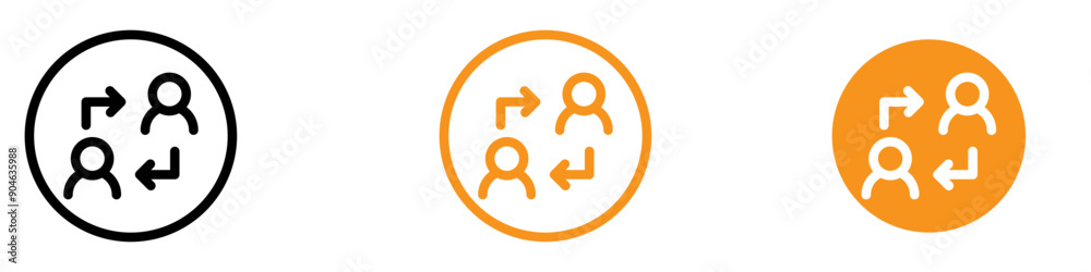 Aufkleber Functional User Switch Icon for Interface and Account Management Graphics Essential for Representing User Switching and Account Management