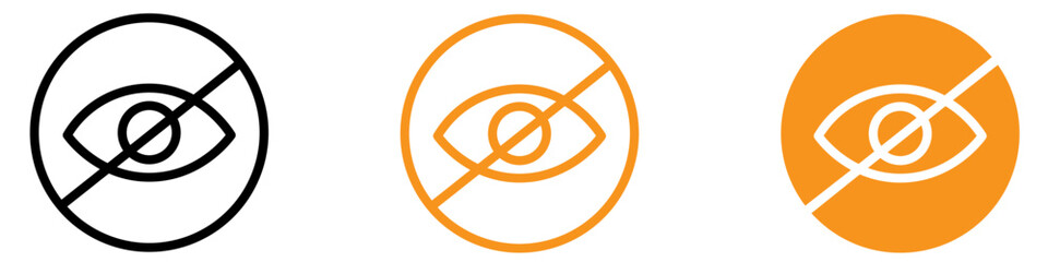 Discreet Hide Icon for Privacy and Security Graphics Ideal for Representing Privacy Features and Hidden Elements