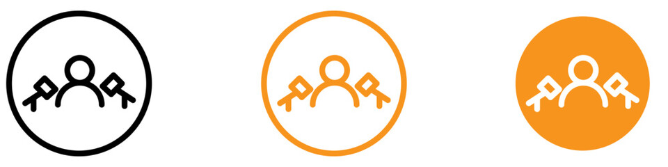 Professional News Presenter on TV Show Icon for Media and Broadcasting Graphics Ideal for Representing News Anchors and Television Shows