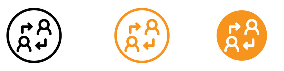 Functional User Switch Icon for Interface and Account Management Graphics Essential for Representing User Switching and Account Management