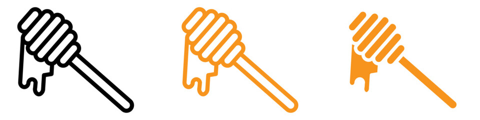 Sweet Honey Dipper Icon for Food and Culinary Graphics Perfect for Representing Honey Dippers and Honey-Related Products