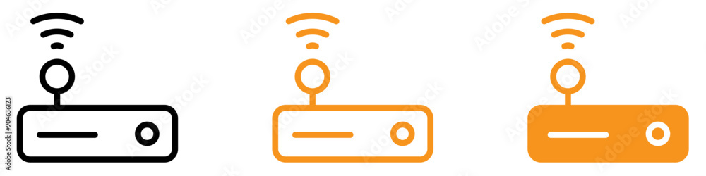 Aufkleber Networking Router Icon for Internet and Connectivity Graphics Perfect for Representing Networking Equipment and Routers