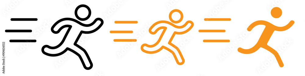 Poster Speedy Running Speed Icon for Athletics and Fitness Graphics Perfect for Representing Running and Speed Training
