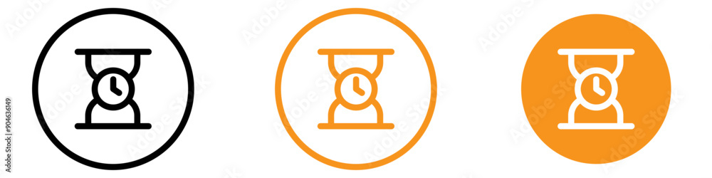 Poster patient wait icon for time management and patience graphics ideal for representing waiting periods a