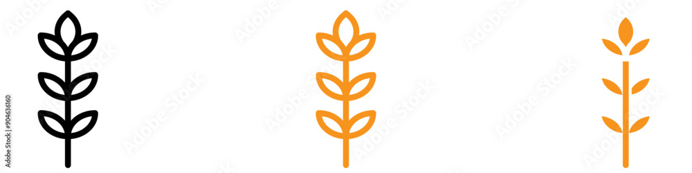 Poster nutritious rye icon for agriculture and food graphics perfect for representing rye and grain-based p