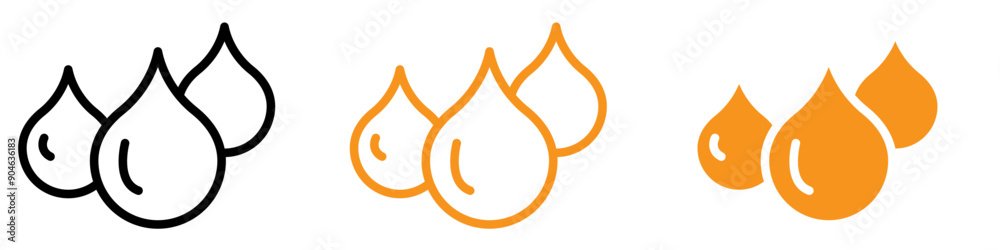 Poster Refreshing Water Drops Icon for Hydration and Nature Graphics Ideal for Representing Water and Refreshment