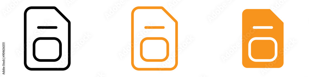 Poster Digital Sim Card Icon for Mobile and Telecommunication Graphics Perfect for Representing Sim Cards and Mobile Network Access