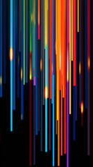 Digital colorful bright lines abstract graphic poster background