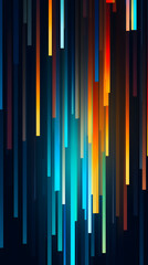 Obraz premium Digital colorful bright lines abstract graphic poster background