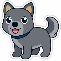 Cartoon dog, dog vector illustration, pet vector art, dog silhouette, animal vector icon, eps