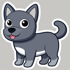 Cartoon dog, dog vector illustration, pet vector art, dog silhouette, animal vector icon, eps