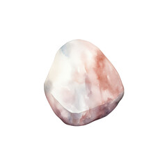 Sunstone orange and white flat tumbled with a transparent background 