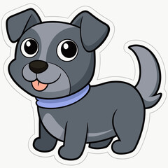 Cartoon dog, dog vector illustration, pet vector art, dog silhouette, animal vector icon, eps