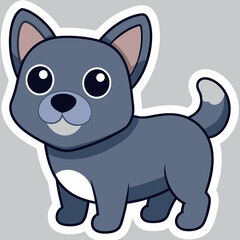 Cartoon dog, dog vector illustration, pet vector art, dog silhouette, animal vector icon, eps