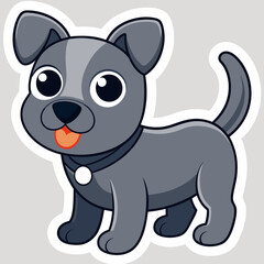 Cartoon dog, dog vector illustration, pet vector art, dog silhouette, animal vector icon, eps