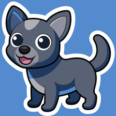 Cartoon dog, dog vector illustration, pet vector art, dog silhouette, animal vector icon, eps