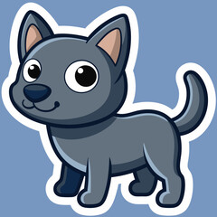 Cartoon dog, dog vector illustration, pet vector art, dog silhouette, animal vector icon, eps