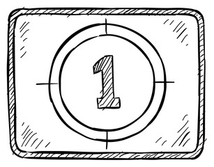 countdown frame handdrawn illustration