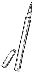 eyebrow pencil handdrawn illustration