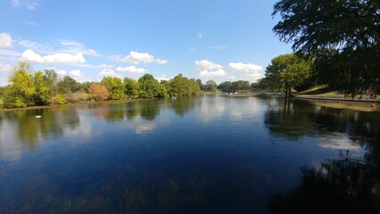 Water reflections and landscape