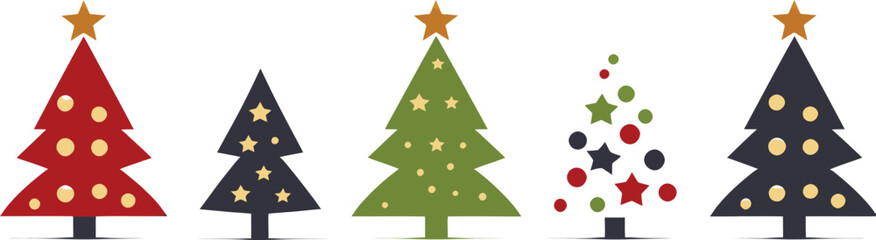 Fototapeta premium Christmas Tree Vector Art for Holiday Decor