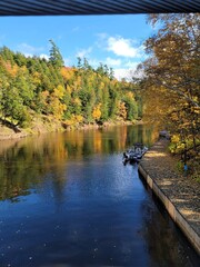 Water reflections and landscape
