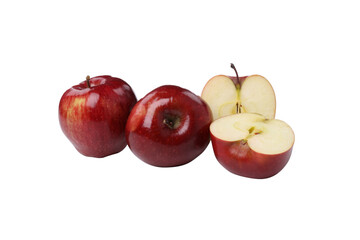 PNG, Red apples, isolated on white background